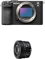 "Sony Alpha 7C II" beveidrodis viso kadro fotoaparatas su SEL50F25G (kompaktiškas, 33 MP, realaus laiko automatinis fokusavimas, 10 BPS, 4K vaizdo įrašas, pasukamas LCD jutiklinis ekranas), juodas