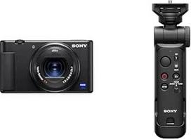 "Sony ZV-1 Premium" kompaktiškas fotoaparatas (1 colio jutiklis, 24-70 mm F1.8-2.8, 4K vaizdo įrašai, automatinis fokusavimas akimis, pakreipiamas ekranas, skirtas nuotraukoms ir vaizdo įrašams) + GPVPT3BT
