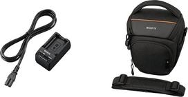 "Sony" BC-TRW kelioninis įkroviklis, skirtas W serijos ličio jonų akumuliatoriams, įskaitant NP-FW50, skirtą "Alpha", "Cyber-Shot", "Handycam", "NEX" fotoaparatams, ir LCS-AMB "Alpha" fotoaparato krepšys