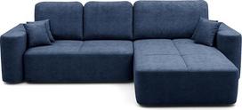 "Soreo" kampinė sofa su miego funkcija ir lovos dėže, L formos kampinė sofa, sofa-lova 232 x 138 cm, lengvai sulankstoma automatiškai, 287 x 184 x 93 cm (Whisper 13, Night Sky, dešinė)