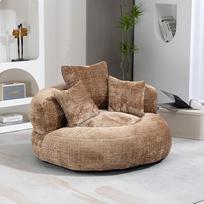 "Soweiz Sofa" patvarus patogus gulmaišis su trimis pagalvėlėmis suaugusiesiems ir vaikams, viengulė žaidimų sofa miegamajam, biurui (kava)