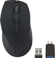 "Speedlink AXON" tyli belaidė kompiuterio pelė Belaidė, tyliai spragsinti, su įkraunama USB-C baterija, antibakterinis gumbuotas paviršius, ergonomiška, 2,4 GHz, iki 1600 dpi, juoda