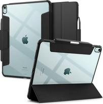 "Spigen Ultra Hybrid Pro" dėklas "iPad Air" 13 colių 8 M4 / 7 M3 / 6 kartos M2 (2026/25/24) su rašiklio laikikliu Automatinio miego / žadinimo funkcija Skaidri nugarėlė Vegan Suede Leather - Juoda