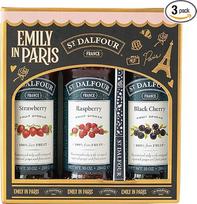 "St. Dalfour" vaisių užtepėlių dovanų rinkinys "Emily in Paris Edition" - variacijos (braškės, avietės, juodosios vyšnios)