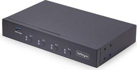 "StarTech.com" 4 prievadų KM jungiklis su pelės jungikliu, USB 3.0 jungiklis, klaviatūros ir pelės jungiklis, 3,5 mm/USB garsas, atitinka TAA reikalavimus