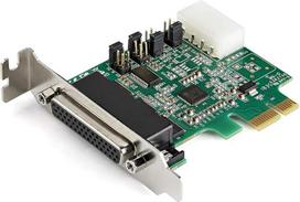 "StarTech.com" 4 prievadų PCI Express RS232 adapterio kortelė - PCIe serijinio prievado valdiklio kortelė - PCIe į serijinį DB9 - 16950 UART - žemo profilio išplėtimo kortelė - "Windows" ir "Linux" (PEX4S953LP)