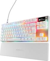 "SteelSeries Apex Pro TKL Gen 3 White" - HyperMagnetinė žaidimų klaviatūra - "OmniPoint 3.0" jungikliai - Reguliuojamas atsakas - Greitasis paleidimas - Greitasis bakstelėjimas/SOCD - OLED - PBT klavišai - USB-C - DE QWERTZ