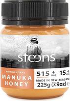 "Steens Manuka Honey MGO 515+" - grynas žalias 100% sertifikuotas UMF 15+ Manuka medus, išpilstytas ir užplombuotas Naujojoje Zelandijoje - aukščiausias kokybės lygis - 225 g