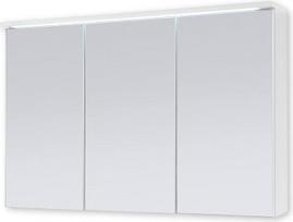 "Stella Trading TWO" baltos spalvos vonios veidrodinė spintelė su LED apšvietimu - vonios veidrodinė spintelė su daug vietos - 100 x 68 x 22,5 cm (plotis x aukštis x gylis)