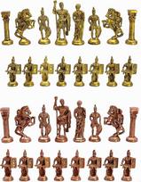 "StonKraft Collector Edition" žalvarinės šachmatų figūrėlės Šachmatų pėstininkai Šachmatų figūrėlės Šachmatų monetos Figūrėlės (3,5" Romėnų)