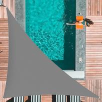 "Sunal" trikampio saulės atspalvio burė 3×4×5M, vandeniui atspari sodo atspalvio burė, 95 % UV spindulių blokavimas su nemokama virve, skirta lauko sodo pavėsinei Pergola Patio Party Backyard Lawn Grey
