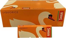 "Swan Liquorice" įprastų cigarečių popierėlių dėžutė, 50 vnt.