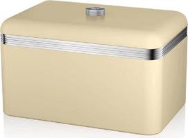 "Swan Retro Bread Bin", metalinė, kreminė (retro), 18 litrų talpos