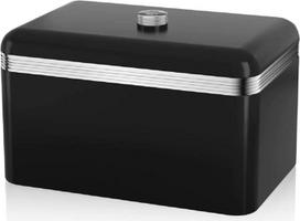 "Swan Retro Bread Bin", metalinė, juoda, 18 litrų talpos