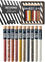 "Tasty Tubes" - druskos ir pipirų - prieskonių rinkinys - ypatinga dovana vyrams ir moterims - 10 skirtingų druskos ir pipirų rūšių iš viso pasaulio - dovanų dėžutė maisto gaminimo entuziastams