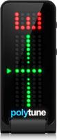 "TC Electronic Polytune Clip Black" blizgios juodos spalvos polifoninis klipinis derintuvas su "True Strobe" derinimu