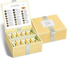 "Tea Forté" arbatos dėžutė su 40 rankų darbo piramidės formos įvairių rūšių arbatos maišelių - juodosios arbatos, žolelių arbatos, oolong arbatos, žaliosios arbatos ir baltosios arbatos