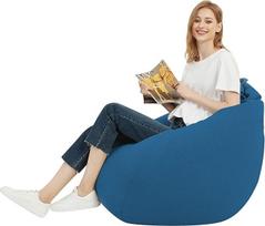 "Teardrop Bean Bag" užvalkalas vaikams ir suaugusiesiems (be užpildo) (mėlynas, 120 cm x 120 cm / 4 pėdos)