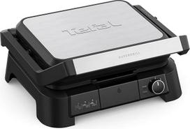 "Tefal SuperGrill 3-in-1" kontaktinis grilis, BBQ funkcija, orkaitės padėtis su 3 aukščiais, 600 cm² grilio paviršius, reguliuojamas termostatas, 3 temperatūros lygiai, neprideganti danga, 2000 W, juoda/sidabrinė,