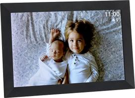"TFA Dostmann" skaitmeninis WLAN nuotraukų rėmelis 10 colių, 37 1000, su "Frameo" programėle, USB prievadas, vaizdo įrašams ir nuotraukoms, laiko ir orų rodymas, lengvas nustatymas, juodas