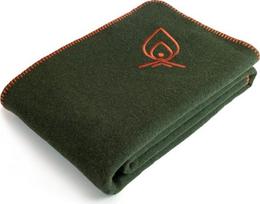"Texas Bushcraft" Merino vilnos antklodė stovyklavimui, žygiams pėsčiomis ir kelionėms su kuprine, vandeniui ir ugniai atspari stovyklos antklodė, automobilinė antklodė greitai sušyla ir yra patvari, su dvigubai susiūtais kraštais (66 x