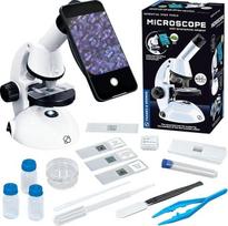 "Thames & Kosmos" mikroskopas "Essential STEM Tool" su išmaniojo telefono adapteriu mikroskopiniams vaizdams fiksuoti ir rodyti, pradedančiųjų moksleivių mokslo prietaisas, didinimas nuo 60x iki 600x &