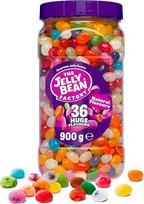 "The Jelly Bean Factory", "Jelly Beans Gift" 900 g saldainių indelis, be glitimo - 36 natūralūs didžiulio skonio vaisių želė, kramtomi, retro amerikietiški saldainiai vaikams, suaugusiesiems - gurmaniški "Pick and Mix Jellybeans" saldainiai