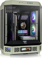 "Thermaltake The Tower 600 Matcha Green" vidutinio aukščio ATX korpusas, 3 grūdinto stiklo plokštės, paslėpta jungtis, pasukami PCI-e lizdai, CA-1Z1-00MEWN-00