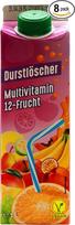 "Thirst Quencher" 12 vaisių sultys su multivitaminais, 8 vnt. (8 x 1 l)