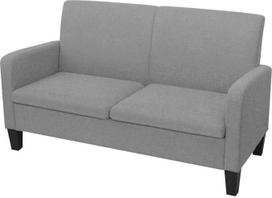 "Tidyard" 2 vietų sofa Šviesiai pilka 2 vietų sofos komplektas, medžiaginė sofa, sofos komplektas, mediniai svetainės baldai, 135 x 65 x 76 cm