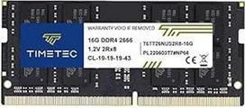 "Timetec" 16GB DDR4 2666MHz PC4-21300 Non-ECC Unbuffered 1.2V CL19 2Rx8 Dual Rank 260 Pin SODIMM Laptop Notebook PC Computer atminties modulis RAM atnaujinimas (16GB)