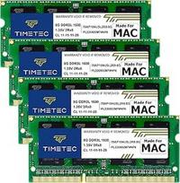 "Timetec" 32GB rinkinys (4x8GB), suderinamas su "Apple" DDR3L 1600 MHz PC3L-12800 CL11, skirtas "iMac" (2011 m. vidurio, 2012 m. pabaigos, 2013 m. pabaigos, 2014 m. pabaigos "Retina 5K", 2015 m. vidurio "Retina 5K") SODIMM atminties modulis MAC RAM atna