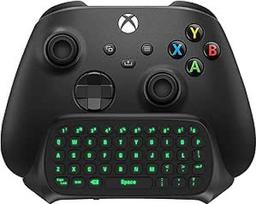 "TiMOVO Xbox One Xbox X|S serijos žalia apšviesta mini klaviatūra su ausinėmis ir garso lizdu, skirta "Xbox One/One S/One Elite+2.4G" imtuvui - juoda
