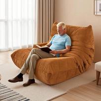"Togo Fireside" poilsio kėdė, kampinis sofos "Bean Bag" kėdė, "Lazy Floor Couch", "High Rebound Sponge & Soft Suede" medžiaga, ergonomiškas dizainas, skirtas svetainei, miegamajam, biurui