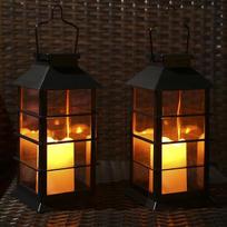 "Tomshine" saulės žibintas "Flickering Flame Fire Candle LED Lamp" lauko kabantis dekoratyvinis sodo apšvietimas