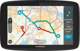 "TomTom GO" automobilinė palydovinė navigacija, eismas per išmanųjį telefoną, juoda
