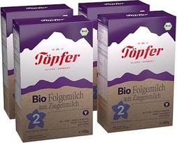"Töpfer" ekologiškas ožkų pieno papildymas 2-4 x 400 g pieno miltelių - kūdikių maistas, skirtas maitinti krūtimi arba kaip papildomas maistas - su kontroliuojamais ekologiškos kokybės ingredientais