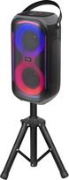 "Trevi XFest XFM 225W" belaidis garsiakalbis 50 W su trikoju ir mikrofonu, belaidis nešiojamasis garsiakalbis vakarėliams ir karaoke su TWS, USB, AUX-IN, įvairiaspalviais LED žibintais, įkraunama baterija
