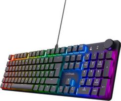 "Trust Gaming GXT 866 Torix" mechaninė žaidimų kompiuterio sistema Deutsches QWERTZ Layout, Huano-Switches, Flache Tasten, RGB Beleuchtung, Anti-Ghosting N-Key Rollover USB programinė žaidimų kompiuterio sistema PC Laptop