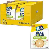 "TUC Bake Rolls Garlic" - traškūs dvigubai kepti duonos traškučiai - 8 x 150g