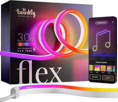 "Twinkly Flex" - Lankstus LED šviestuvas su RGB šviesos diodais - Dekoratyvinis apšvietimas patalpose - Programėlė-gesteuert, šviesus kabelis, 3 m