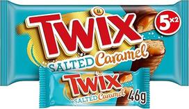 "Twix" sūdytos karamelės 5 x 46 g šokolado plytelės