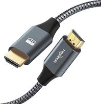 "Twozoh" 4K HDMI kabelis 7,5 m, didelės spartos HDMI ir HDMI kabelis, pintas HDMI 2.0 kabelis, suderinamas su PS5, PS3, PS4, kompiuteriu, projektoriumi, HDTV, "Xbox