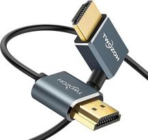 "Twozoh" plonas HDMI kabelis su HDMI 90 laipsnių vertikaliuoju dešiniuoju kampu 2 m, itin plonas ir lankstus dešiniojo kampo HDMI kabelis, palaikantis 3D/4K 60 Hz