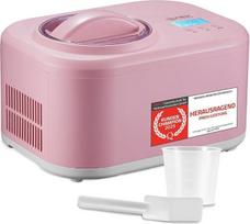 "TZS First Austria" - 1 l ledų gaminimo aparatas su kompresoriumi 3 viename - 100 W savaiminio atvėsinimo ledų gaminimo aparatas šaldytam jogurtui, sorbetui ir ledams - mažas ledų gaminimo aparatas su matavimo taurele ir mentele - rožinis