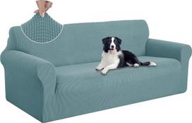 "U-NICE HOME" įtempiamas sofos užvalkalas Sofos užvalkalas Baldų apsauga 4 pagalvėlėms Sofos sofa Draugiškas naminiams gyvūnėliams (per didelė sofa, šviesiai mėlyna)