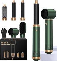 "UKLISS" plaukų stiliatoriaus rinkinys Plaukų stiliatorius "5-in-1" plaukų stiliatorius, "Airstyler Air Curlers" plaukų džiovintuvas "5 in 1" su apvaliu šepečiu Plaukų džiovintuvas, plaukų stiliatorius, karšto oro šepetys, plaukų džiovintuvas, garbanojimo