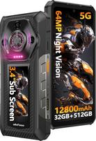 "Ulefone Armor 30 Pro 5G" lauko mobilusis telefonas, 32GB + 512GB/2TB, 6,95 colių FHD+ 120Hz ir 3,4 colių antrinis ekranas, 12800mAh 66W, 50MP + 64MP naktinio matymo + 32MP, "Android 14", "WiFi 6E/NFC/GPS