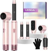 "UMIGA Airstyler 5-in-1" šukuosena su oro garbanojimo žnyplėmis, plaukų džiovintuvu, karšto oro šepetėliu, plaukų stilizavimo prietaisais, plaukų džiovintuvo šepetėliu, šilto oro šepetėliu, apvaliu šepetėliu, plaukų džiovintuvu, garbanojimo plaukų džiovin