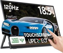 "UPERFECT" 18,5 colio 120 Hz jutiklinis nešiojamasis monitorius su integruotu stovu, "Full HD" IPS ekranas, USB C mini HDMI, skirtas "Macboo" kompiuteriui, nešiojamajam kompiuteriui, mobiliajam telefonui, žaidimų konsolėms, metalinis korpusas, suderinamas